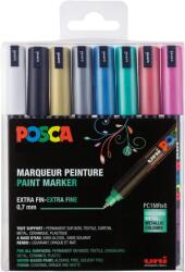 uni Uni Posca PC-1MR 0, 7mm Extra-Fine Dekormarker készlet - Metál színek (8 db / csomag) (181709) (181709)