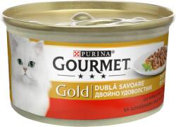 Purina Hrana umeda pentru pisici Purina Gourmet Gold Double Pleasure, Vita si pui in sos, 85g (12417794)