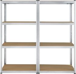 Juskys 2 db polcból álló készlet - 160x80x40 cm - ezüst (21094)