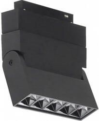 OPTONICA mágneses sínes fekete LED lámpa hajlítható 45° M35 48V 10W 800lm 3000K meleg fehér 24° 13, 5cm 5347 (5347)
