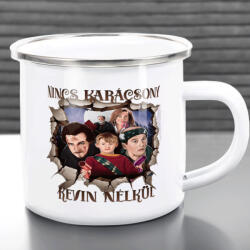 Deconline Customs Karácsonyi bögre "Nincs karácsony Kevin nélkül" 360 ml zománcozott fém Full HD (DO129218-ALU-MUG)