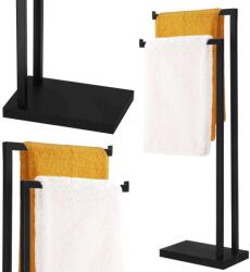 SPRINGOS fém Törölközőtartó 80, 5x32, 5x20, 5cm - Fekete (HG0067)
