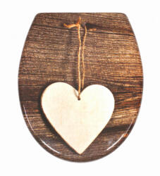 SCHÜTTE Wood Heart Wc Uloke, Automatikus Soft Close Zarodas, Duroplast Anyag