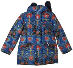  Lány Téli Kabát - Kék Mintás - 104 cm