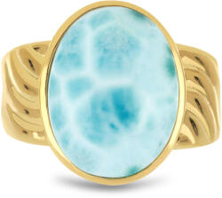 Larimar Ezüst Gyűrű - Arany Bevonattal - 9.64 Karát (47628262343003)
