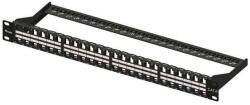 Equip Keystone Patch Panel - 769248 (48 port, Cat6, 1U, árnyékolatlan, fekete) (994391)