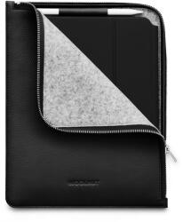 WOOLnut iPad Pro és Air Cipzáros Bőrtok - 11", Fekete
