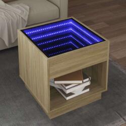 vidaXL LED Dohányzóasztal - Végtelen Tükör - 50x50x50 cm (847653)