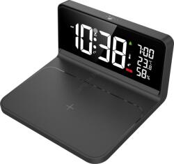 Solight CA06 - LED будилник с LCD и безжично зареждане Qi 10W/230V (SL1553) Будилник