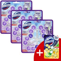 Domestos Power5 WC frissítő blokk Lavender (9x50g) + Ajándék Domestos Duo WC blokk