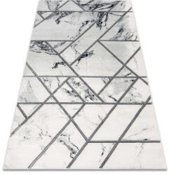 Glamour Márvány Geometriai Szőnyeg - Fehér/Ezüst - 200x290 cm (AF638)