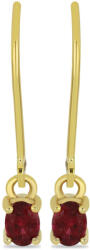  Arany Fülbevaló Vörös Spinellel, Y55243