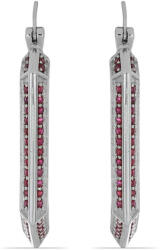  Ezüst Madagaszkári Rubin Fülbevaló - 2.8 Karát