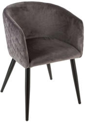 Modern Bársony Étkezőszék - Acélláb - 76cm