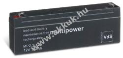 Multipower Ólom akku 12V 2, 2Ah (Multipower) típus MP2, 2-12 - VDS-minősítéssel