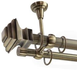  Cronos Dupla Függönyrúd - Antik Arany - 360 cm