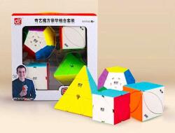 QiYi Luxurious Set E (Skewb, Pyraminx, Megaminx, Ivy Cube) profi kockakészlet rubik kocka készlet ajándék díszdoboz (5825)