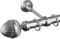  Elegáns Csavart Galériakarni - Ezüst - 400 cm