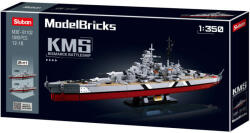 Sluban - Bismarck Csatahajó - Építőjáték - 1: 350 (M38-B1102)