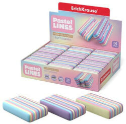 ErichKrause Pastel Lines Radír - 36 db, Puha, PVC mentes (PTRPP0017-1556)