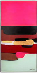 KARE Absztrakt Festmény - Rózsaszín Arany - 73x143 cm (53899)
