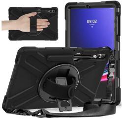 Gigapack Samsung Tab S9 Plus LTE / Tab S9 Plus WIFI GIGAPACK Defender műanyag telefonvédő ütésállóság, vállpánt, FEKETE GP-152771 (GP-152771)