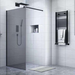 Diplon Walk-in Zuhanyfal - 100x195 cm - Matt Fekete (BP6612-100)