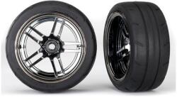 Traxxas колело 1.9", джанта split-spoke черен хром, гума Response (2) (заден)