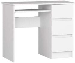 ARTOOL Számítógépes íróasztal, laminált lap, 3 fiókos, jobbra, 1 polc, fehér, 90x50x77 cm, 90x50x77 cm
