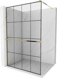 Mexen Kioto+ Walk-in Zuhanyfal - 140x200 cm - Fekete/Arany (5907709177758)
