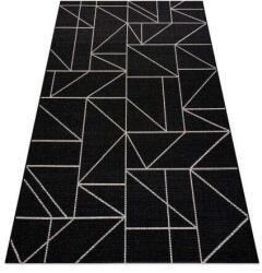  Geometrikus Szőnyeg - Fekete/Ezüst - 200x290 cm (DEV1381)