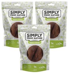 Simply from Nature Meat Strips Hús szarvas csíkok kutyáknak 3x80 g