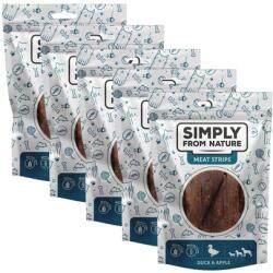 Simply from Nature Meat Strips Húscsíkok kacsával és almával kutyáknak 5x80 g