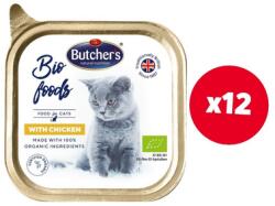 Butcher's BIO foods csirke 12 x 85 g macskapástétom 12 x 85 g macskaeledel