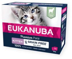 EUKANUBA Grain Free Kitten Cicapástétom Bárány 12 x 85 g