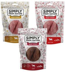 Simply from Nature Meat Strips Húscsíkok Vegyes ízek baromfi nélkül 3 x 80 g