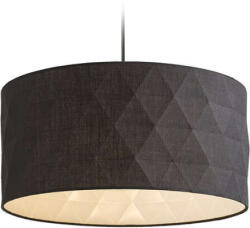 JAKARANDA - Geometrikus Textil Lámpabúra - Fekete - 40 cm (R12393)