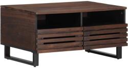 vidaXL barna tömör mangófa dohányzóasztal 80 x 55 x 40 cm (377502) - pepita