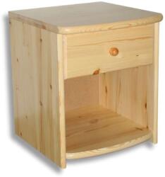 Komforttéka Andi Éjjeliszekrény - 1 Fiókos - Tömb Borovi Fenyő