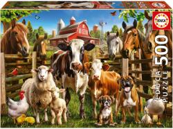 Educa Puzzle Educa din 500 de piese - Prieteni la fermă (EDU19905) Puzzle