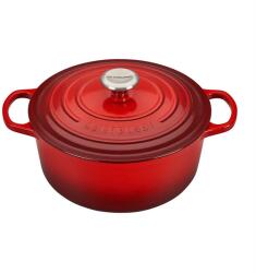 Le Creuset - Kerek öntöttvas edény fedővel, 26 cm/5, 3 l, piros