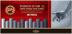 KOH-I-NOOR Toison Soft Pastels Комплект сухи пастели Greys 12 бр (<![CDATA[8522012002GY]]>)