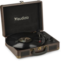 Audizio RP114W - Bakelit lemezjátszó bőrönd kialakításban - fa