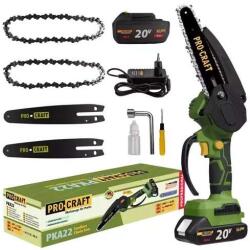 PRO-CRAFT PKA 22 professzionális Mini Láncfűrész 2 Akkus 6" lánccal 20V (bmwTo2079)