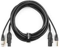 PD CONNEX CX07-5m DMX/FÉNY Jel&Táp Hosszabbító Kombikábel (XLR + PowerCon)
