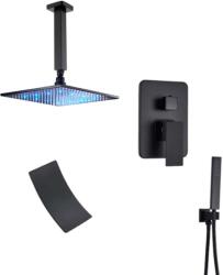  Zuhanycsap szett, Blackswan, M3.13 LED típus, matt fekete modell, mérete 40 cm (UCBA268)