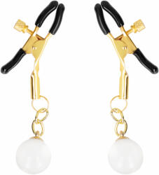 Kink Glass Bead Nipple Clamps Gold