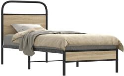 vidaXL ágykeret matrac nélkül 80x200 cm füstölt tölgy fűrészelt fa (4100347)