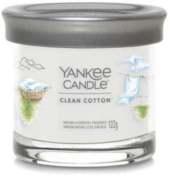 Clean Cotton, Yankee Candle illatgyertya, kicsi üveg, 122 g (pamut, zöld levelek) (YC40747)