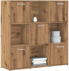 vidaXL kézműves tölgy színű szerelt fa könyvespolc 90 x 28 x 90 cm (856059) - vidaxl